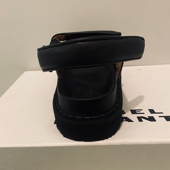 Isabel Marant Black Leather Madee Sandal 37 38 NWT - Picture 8 of 12